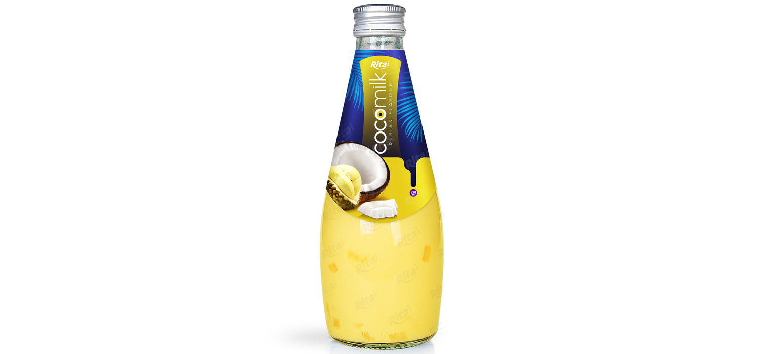 Coconut milk with durian flavor 290ml glass bottle from RITA US