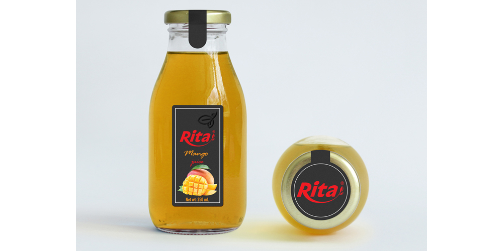 250ml glass bottle mango juice from RITA US