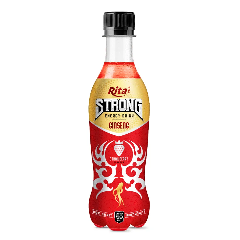 Strong Energy Drink Ginseng with Strawberry Flavor 400ml 2021