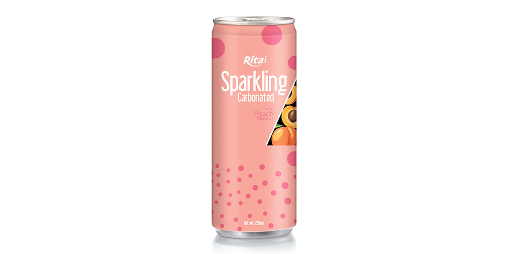 peach Sparkling Carbonated 250ml can 