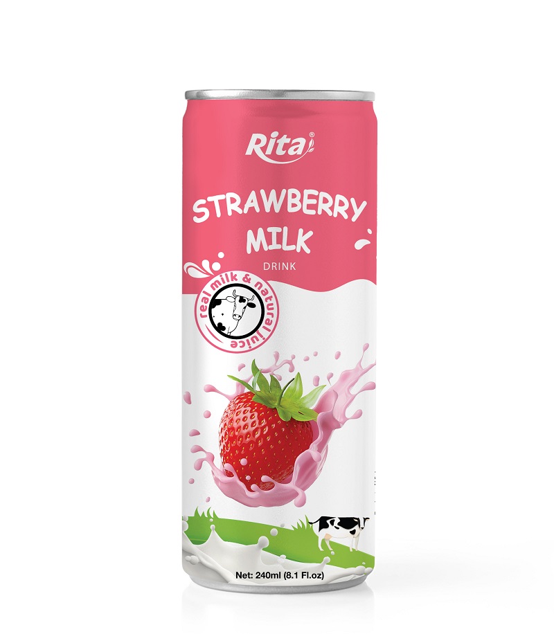 Wholesale Good Quality Strawberry Milk 250ml Can