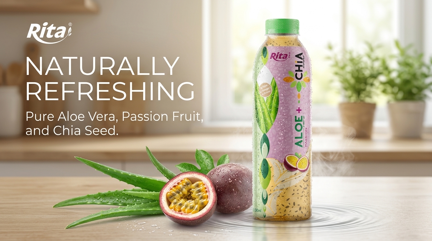 Aloe vera chia seed passion 500ml banner 1