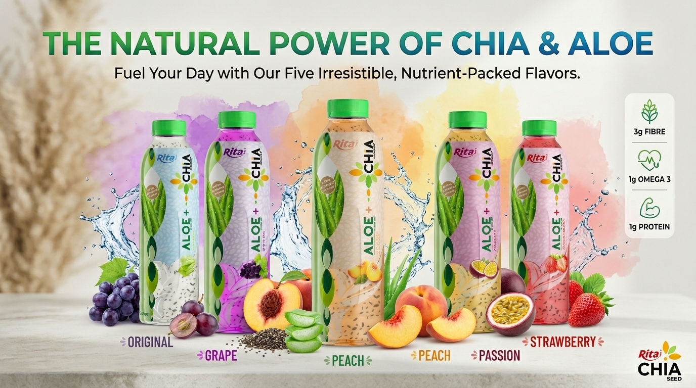 Aloe vera chia seed set banner