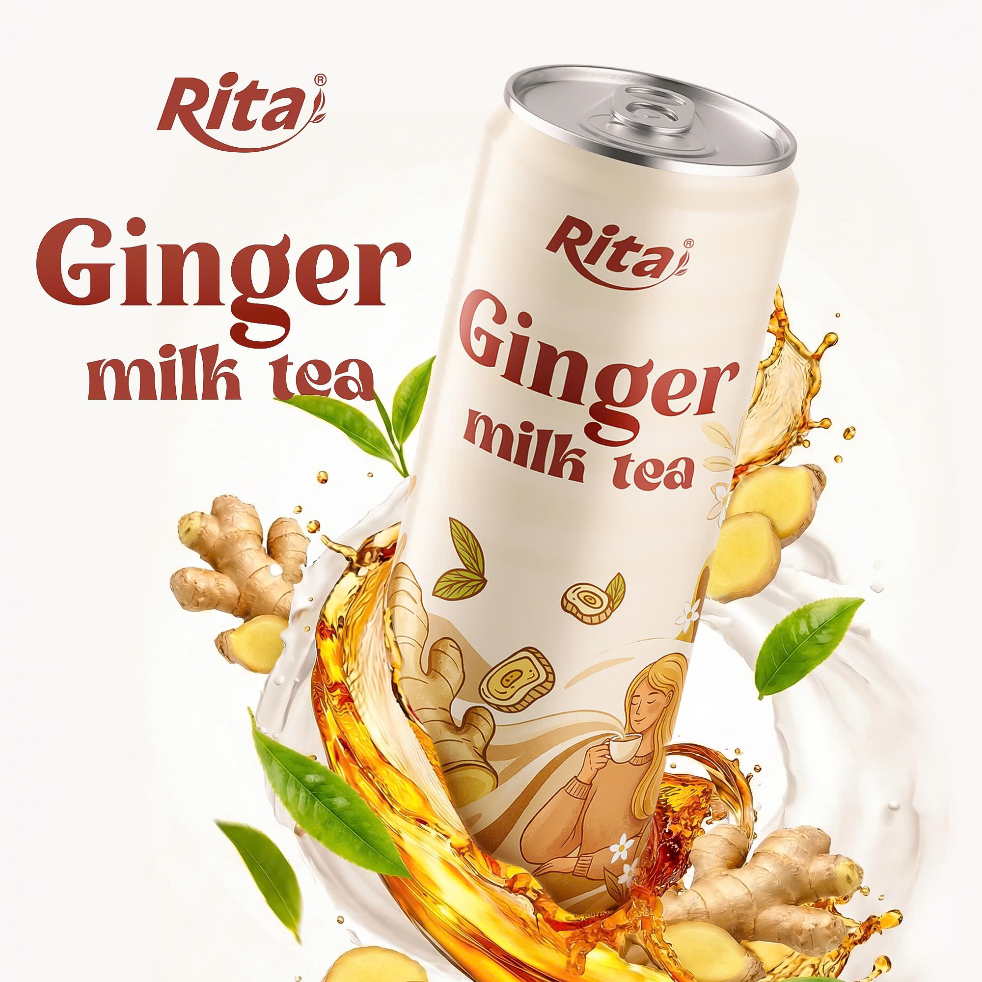 Rita Ginger Milk Tea 320ml new design 1