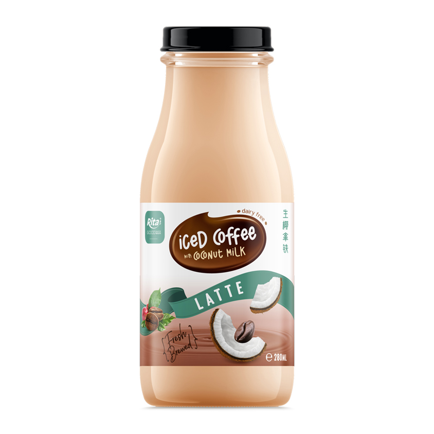 Iced Coffee Coco Milk Latte 280ml Glass