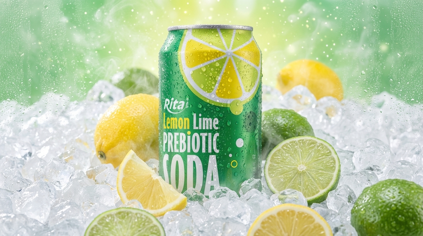 Lemon Lime Prebiotic Soda 330ml Can