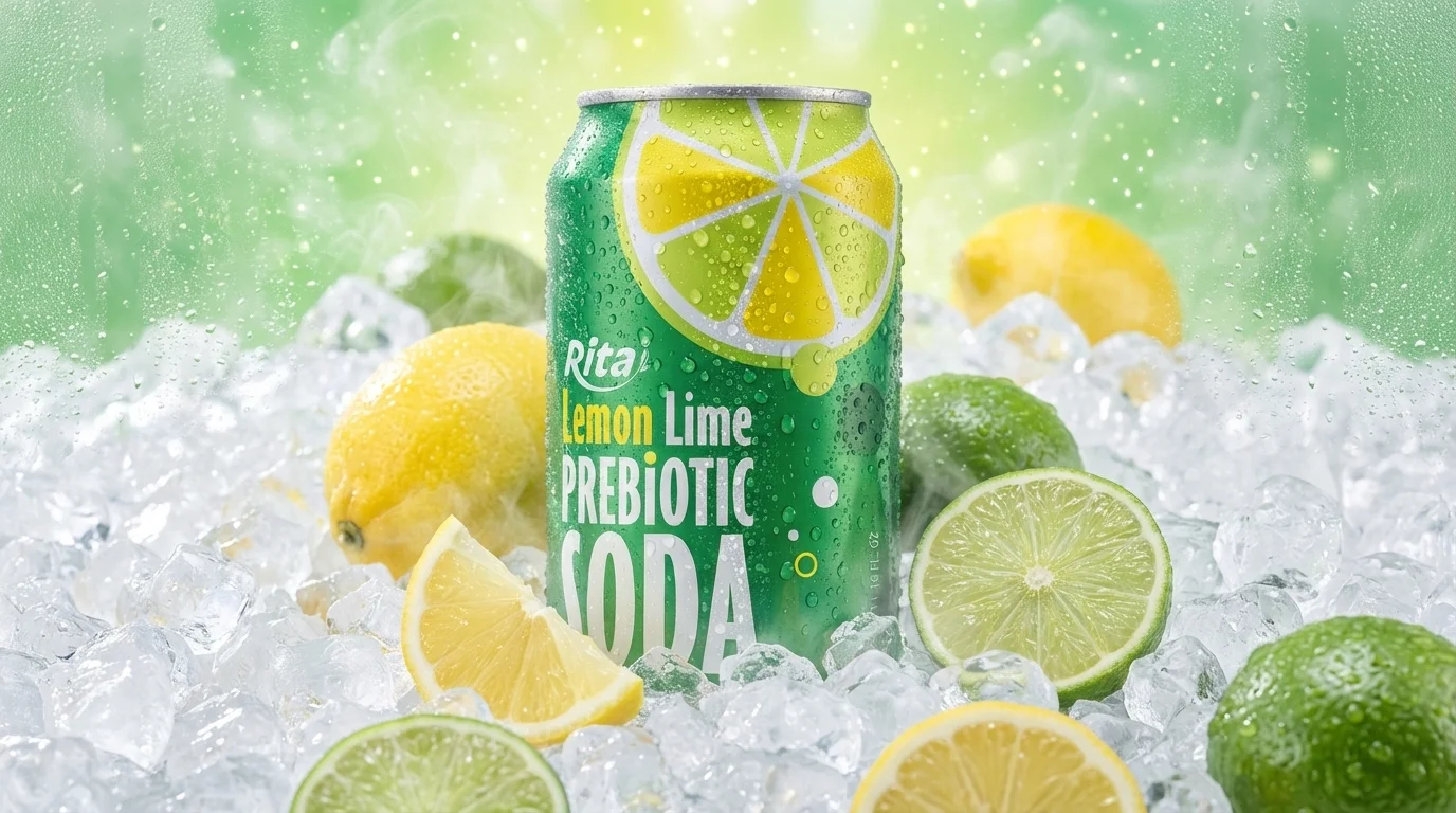 Lemon Lime Prebiotic Soda 330ml Can