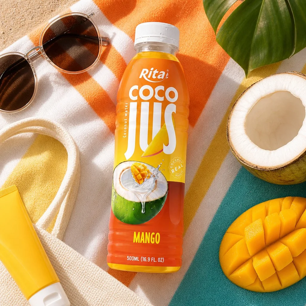 COCO JUS Fuses Coconut Water and Mango Juice for a Tropical Blend - Image 1