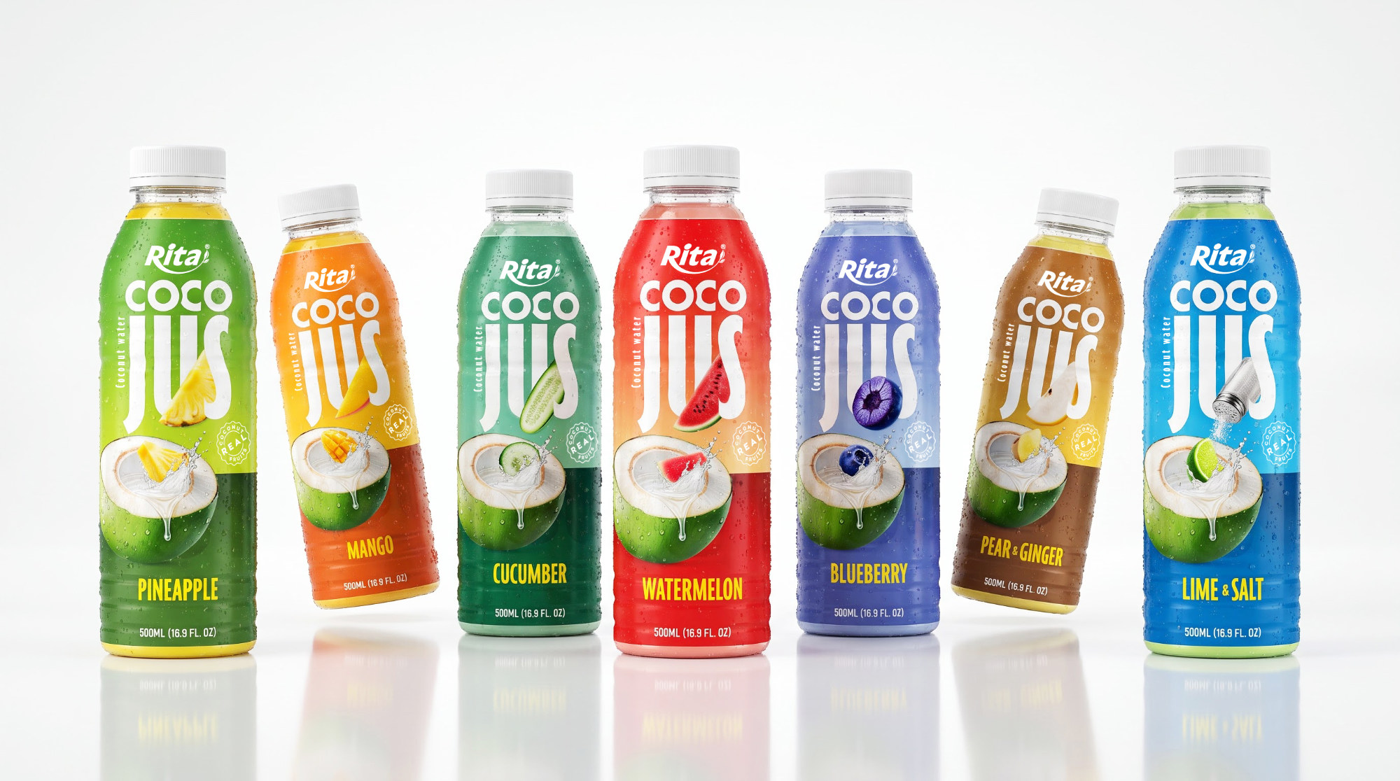 COCO JUS Real Coconut Water with Mango Juice 500ml (16.9 fl oz) Poster 2