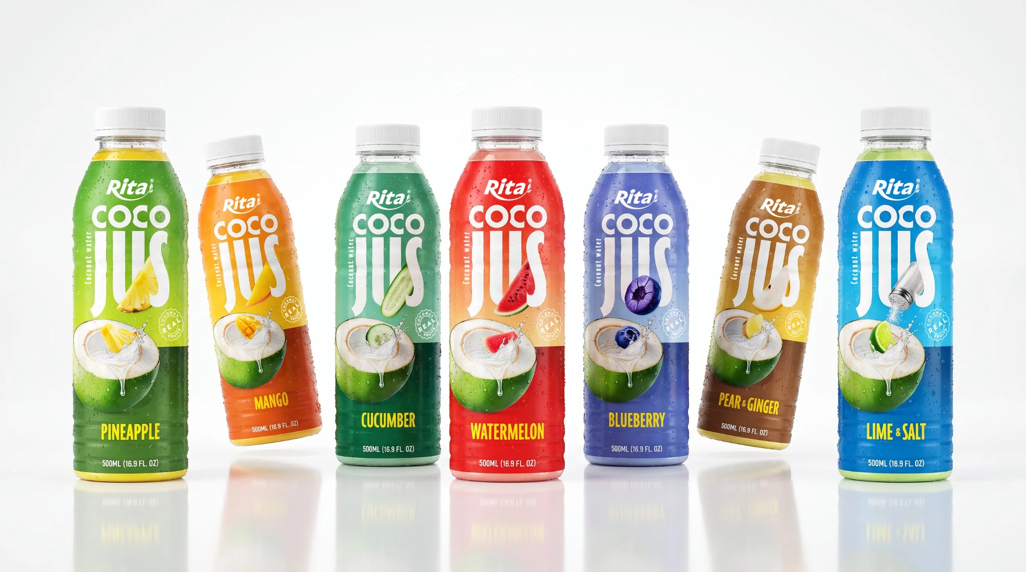 COCO JUS Real Coconut Water with Lime Juice and Salt 500ml (16.9 fl oz) Poster 2