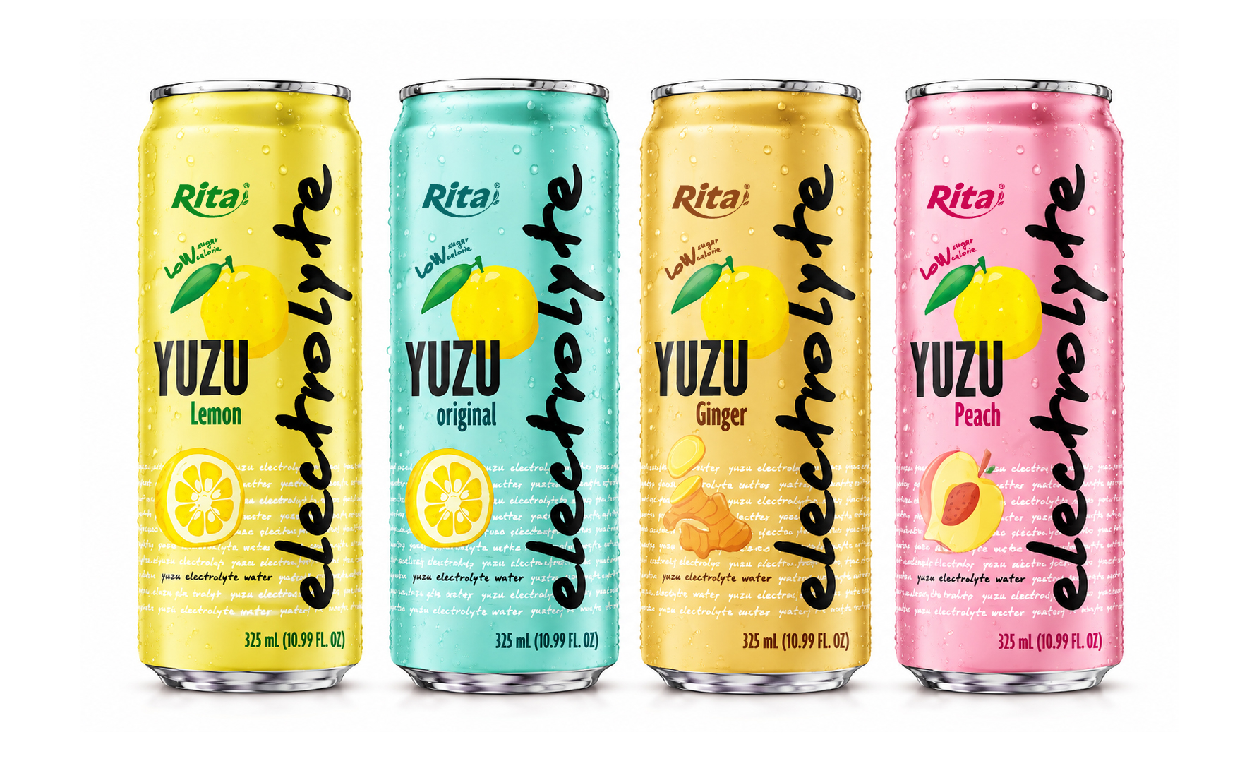 Yuzu Lemon  Electrolyte Water Drink 325ml  Low Sugar Hydration Beverage Poster 2