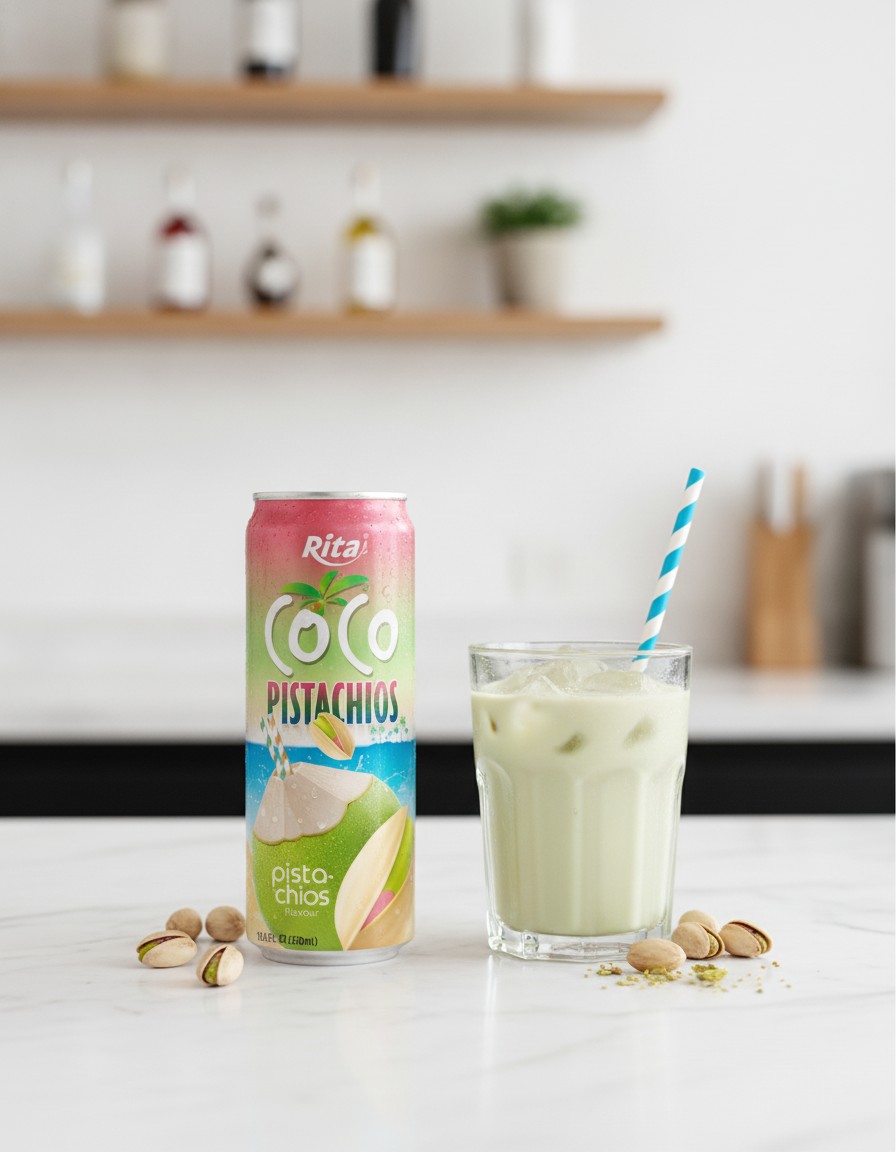 One product that has quietly gained traction on the West and East Coasts is the Natural Coconut Water Pistachio Drink 32