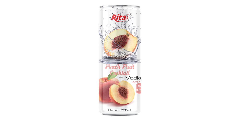 250ml slim Vodka Peach flavor from RITA US