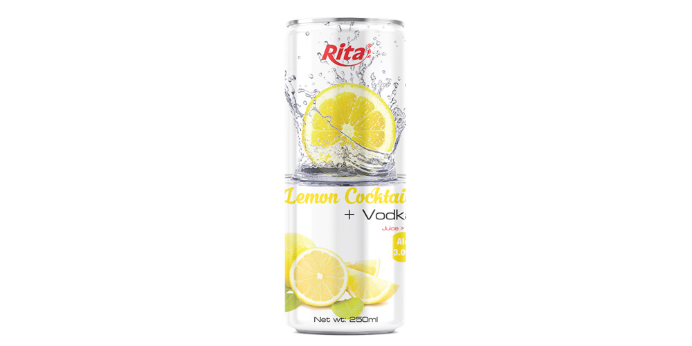 250ml slim Vodka lemon flavor