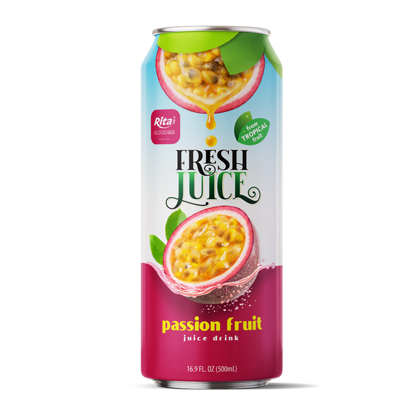 500ML CAN FRUIT JUICE WITH PASSION FRUIT FLAVOR