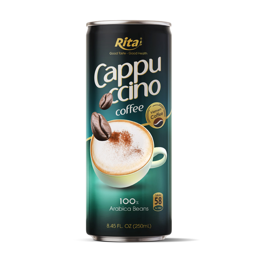 Cappuccino Coffee 100 percent arabica beans  250ml canned