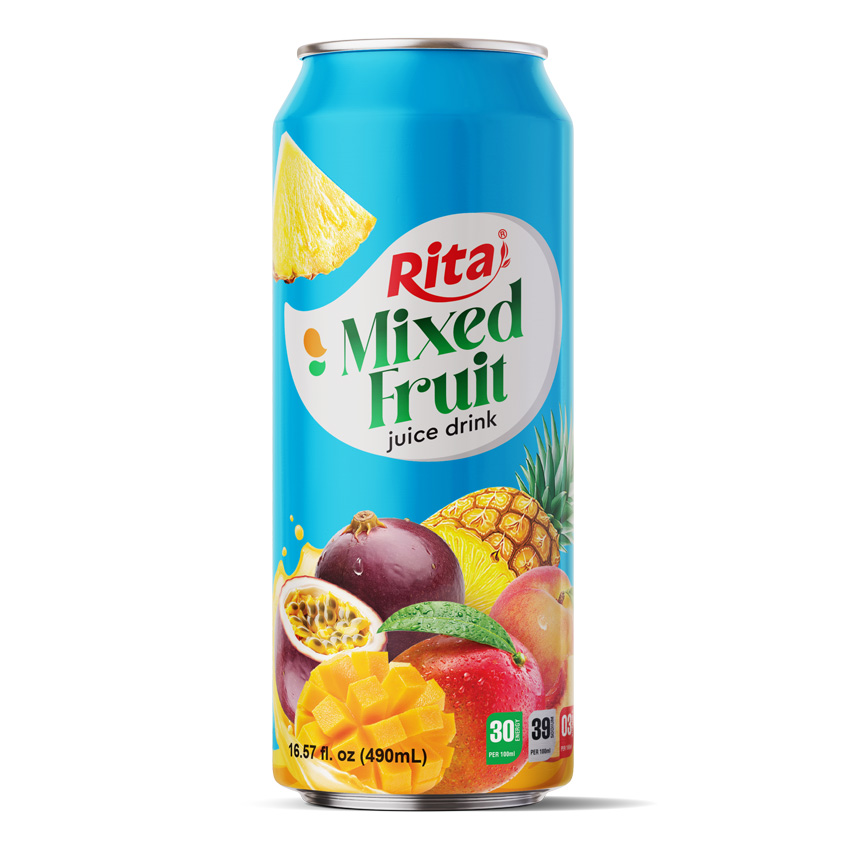 490ML CAN TEA FRUIT WITH MIXED JUICE FLAVOR