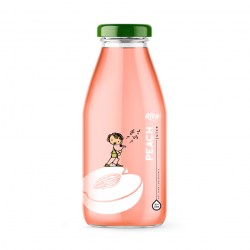 250ml glass bottle peach fruit juice