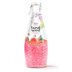 290ml Glass Bottle Basil seed guava fruit juice