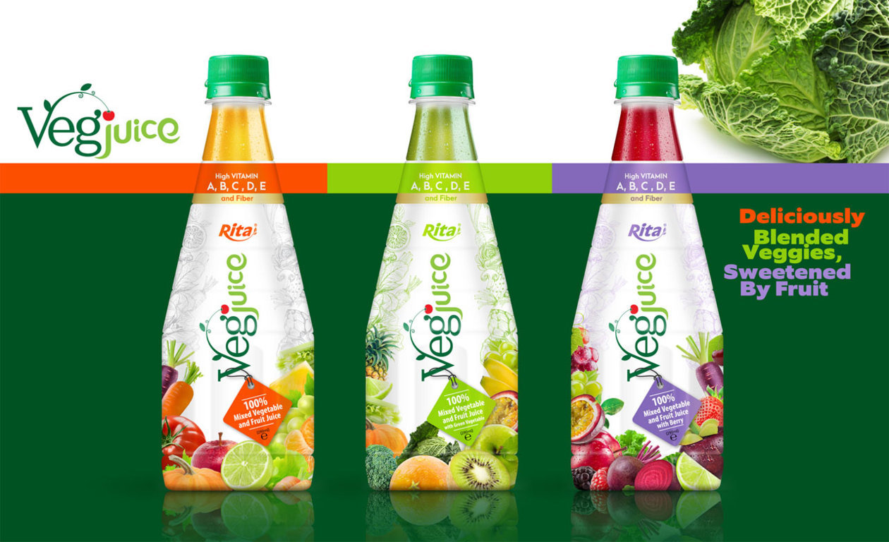 vegetables and fruits  in Pet 290ml