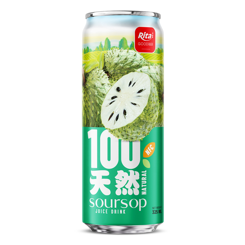 100 natural soursop juice drink 325ml sleek can 655
