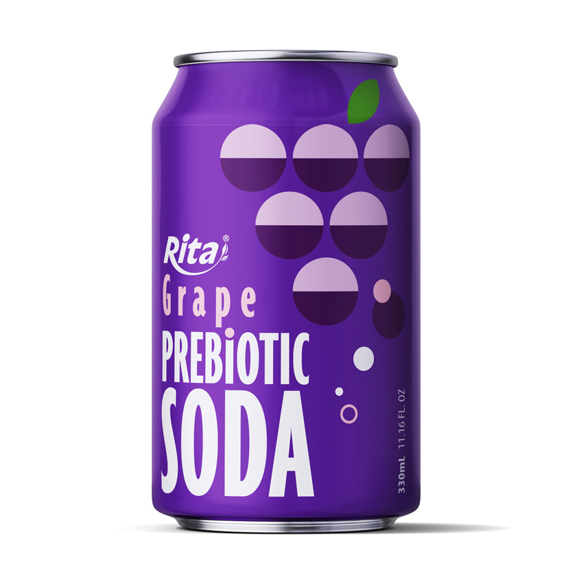 grape flavor prebiotic soda 330ml short can 252