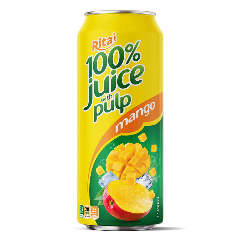 100% Pineapple Juice With Pulp 500ml Cans Rita Brand