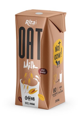 100% vegan Oat Milk drink coffee flavor