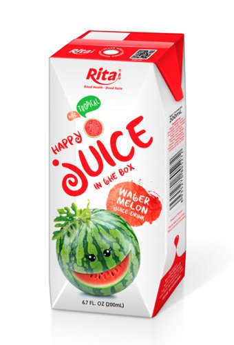 200ml Paper Box NFC Manufacturer Beverage Watermelon Juice Drink