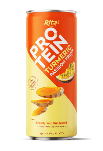 250ml RITA Turmeric Passion Fruit Drinks – Original & Protein Slim Can