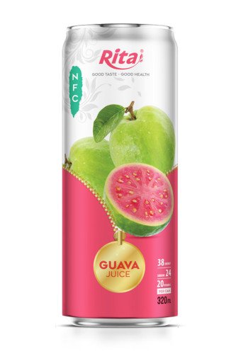 320ml cans NFC pure guava fruit  juice 