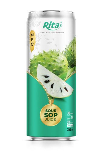 320ml cans fresh soursop fruit juice NFC no preservatives