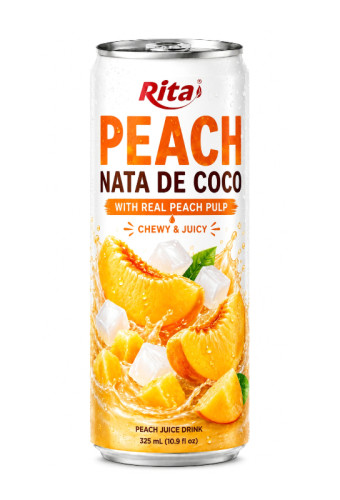 325 ml ( 10.9 fl oz) Peach nata de coco with real peach pulp