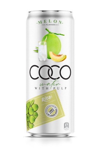 330ml Canned Coconut Water with Melon Flavor