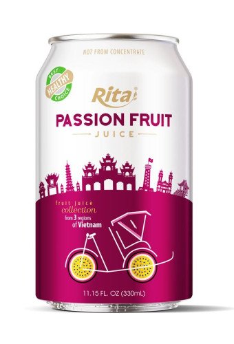 330ml Canned Pure Passion Fruit Juice