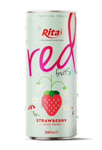 330ml Canned Tropical Strawberry Juice Drink