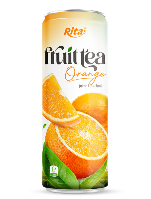 330ml_Sleek_alu_can_fresh_Organe_juice_tea_drink