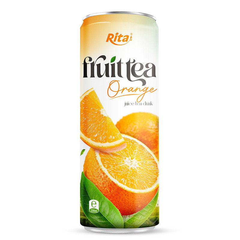 330ml_Sleek_alu_can_fresh_Organe_juice_tea_drink