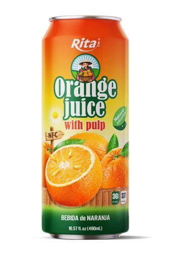 Rita 16.57 Fl Oz Cans Orange Juice With Pulp Drink Natural