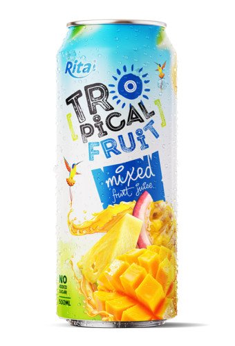 500ml Canned Tropical Mixed Fruit Juice Drink