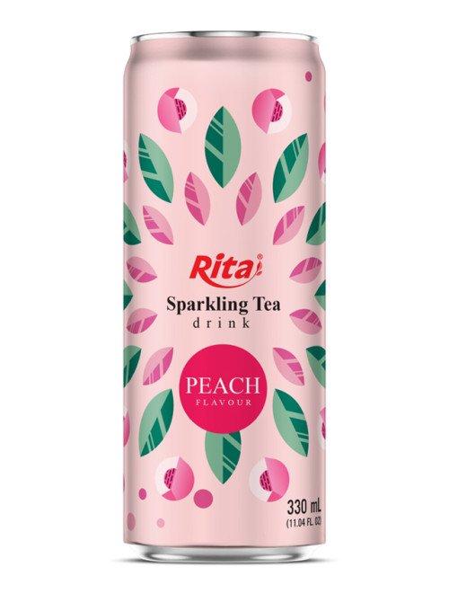 Best_Sparkling_Tea_drink_peach_flavour_330ml_sleek_can