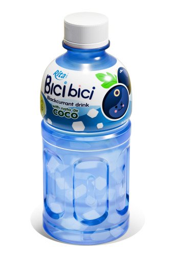 Rita Bici Bici Blackcurrant Drink with Nata de Coco 320ml Pet Bottle