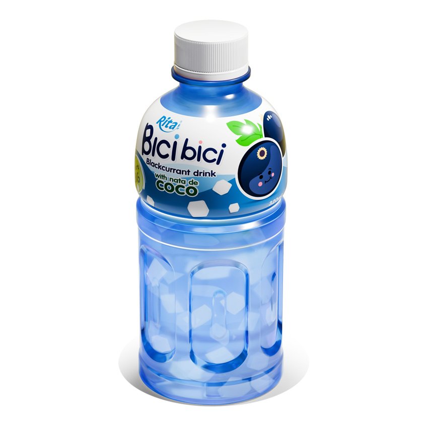 Rita Bici Bici Blackcurrant Drink with Nata de Coco 320ml Pet Bottle