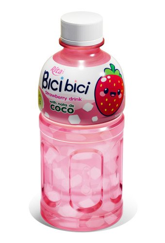 Rita Bici Bici Strawberry Drink with Nata de Coco 320ml Pet Bottle