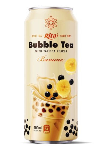 Bubble Tea with tapioca pearls and banana 490ml 