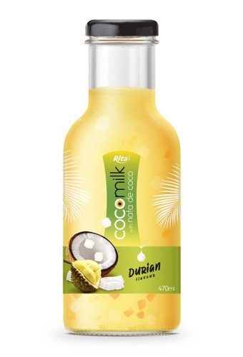 Coconut milk with nata de coco durian drink