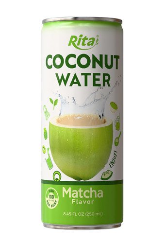 Rita Coco 100% Coconut Water Matcha Flavour 250ml Can