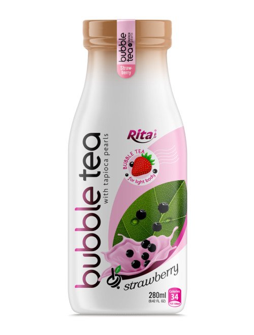 Glass_bottle_280ml_Bubble_Tea_with_tapioca_pearls_and_strawberry_