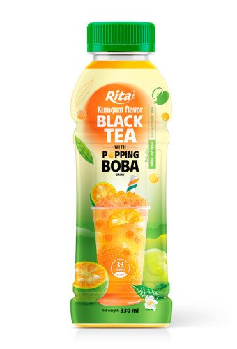 Rita Popping Boba Black Tea With Kumquat Flavor