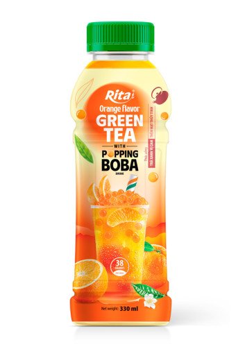 Rita Popping Boba Black Tea With Orange Flavor